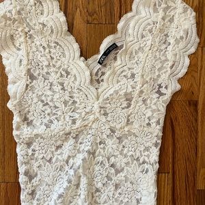Zara cropped lace tank - only worn once